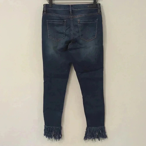 BlankNYC Jeans The Bond Mid Rise Fringe Hem Skinny‎ Jean Size 27 - Picture 4 of 7